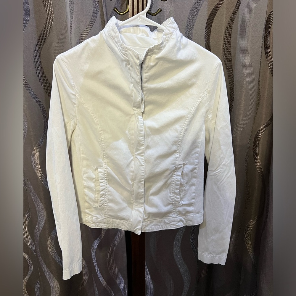 Marrakech White Matilda Moto Jacket-Size Small